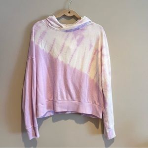 So The Lounge Life Softest Hoodie Purple & White Tie-Dye Size S